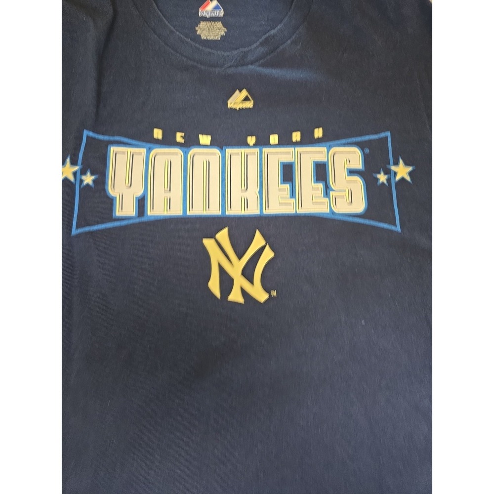 Majestic New York Yankees History Adult Blue 2XL TShirt
